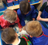 Nursery playing in snow, Feb 2020