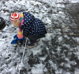 Nursery playing in snow, Feb 2020